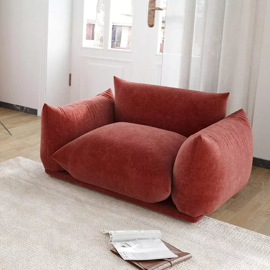 Modern Chenille Accent Chair with Thick Cushion – Plush 50-Inch Sofa for Living Room - DSARD