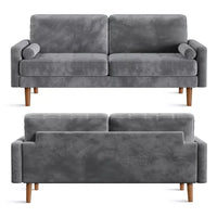 70″ Modern Velvet Love Seat Sofa – 2-Seater Tufted Couch with Pillows - DSARD - DSARD