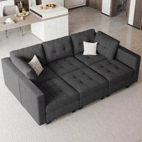 Modular Sectional Sleeper Sofa with Storage and Adjustable Backrest - DSARD