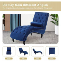 Velvet Button Tufted Lounge Chair with Pillow - DSARD