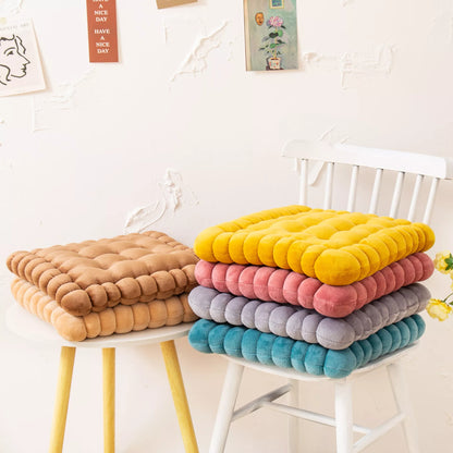 Plush Seat Pad Square Back Cushion 16″x17″ Office Chair Cushion for Living Room Sofa