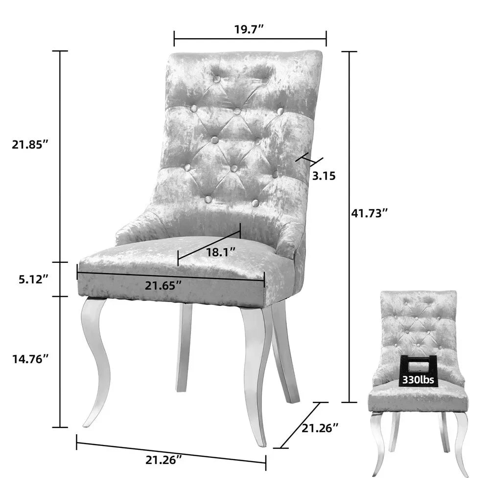 Extra Large Velvet Wingback Dining Chair - DSARD - DSARD