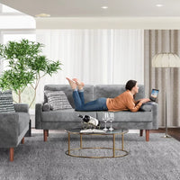 70″ Modern Velvet Love Seat Sofa – 2-Seater Tufted Couch with Pillows - DSARD - DSARD