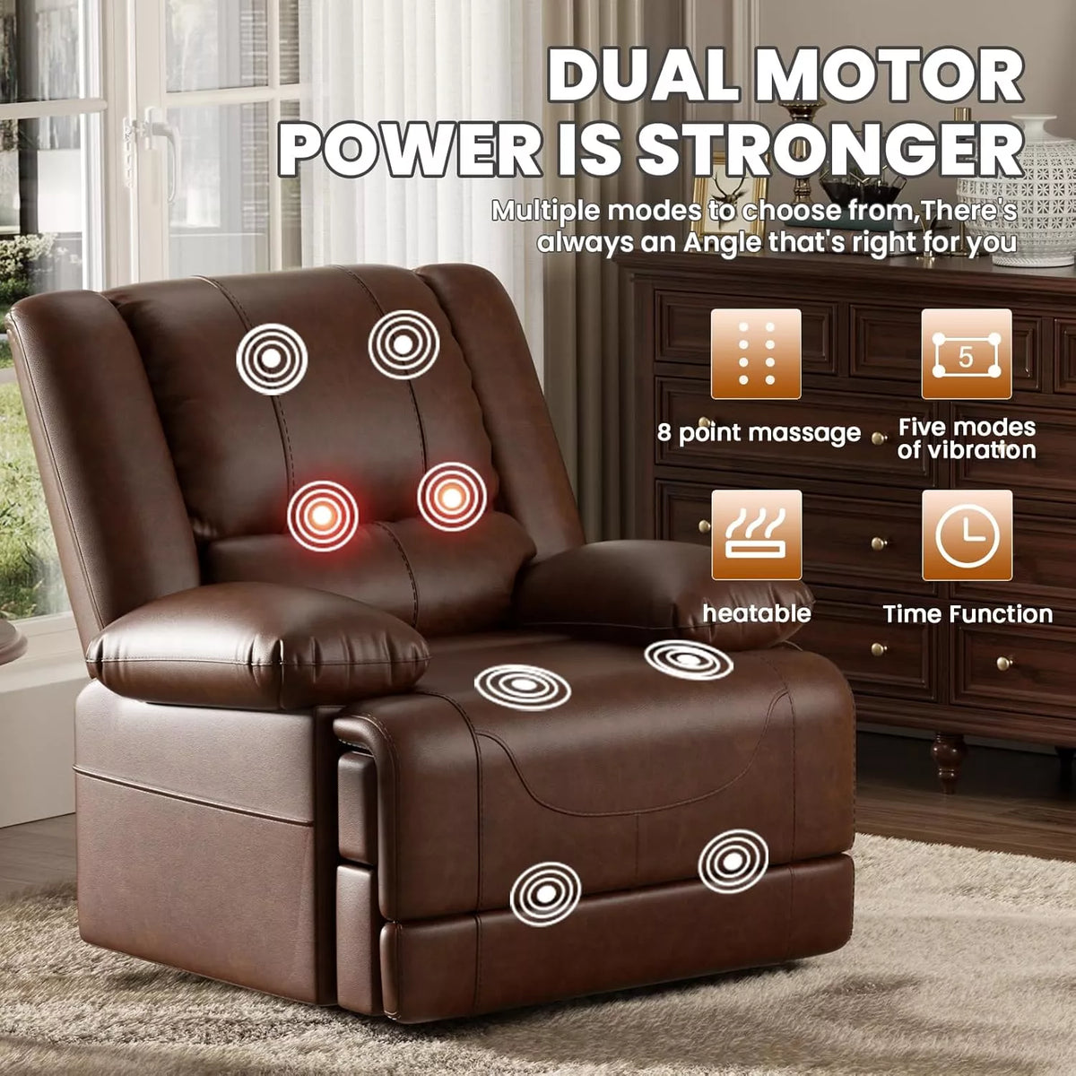 Power Lift Chair with Massage, Heating, USB Ports & Remote Control - DSARD